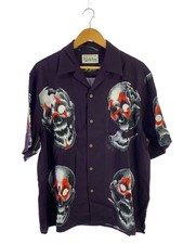 WACKO MARIA 56 TATTOO STUDIO S S HAWAIIAN SHIRT L Lyocell Purple