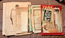 ANTIQUE PAPER EPHEMERA, ADS, documents, comics, postcards, Magazines (as is)