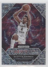 2021-22 Panini Prizm Draft Picks Fireworks Circles Prizm Scottie Barnes #4 0y0n