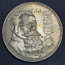Mexico 1991 100 pesos KM# 493 uncirculated Venustiano Carranza