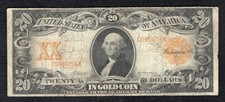FR. 1183 1906 $20 TWENTY DOLLARS GOLD CERTIFICATE CURRENCY NOTE