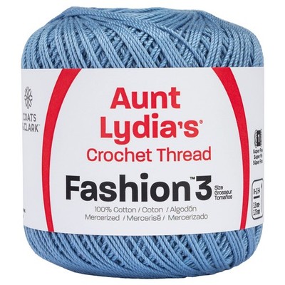 182-175 Aunt Lydia's Fashion Crochet Cotton Size 3 Warm Blue