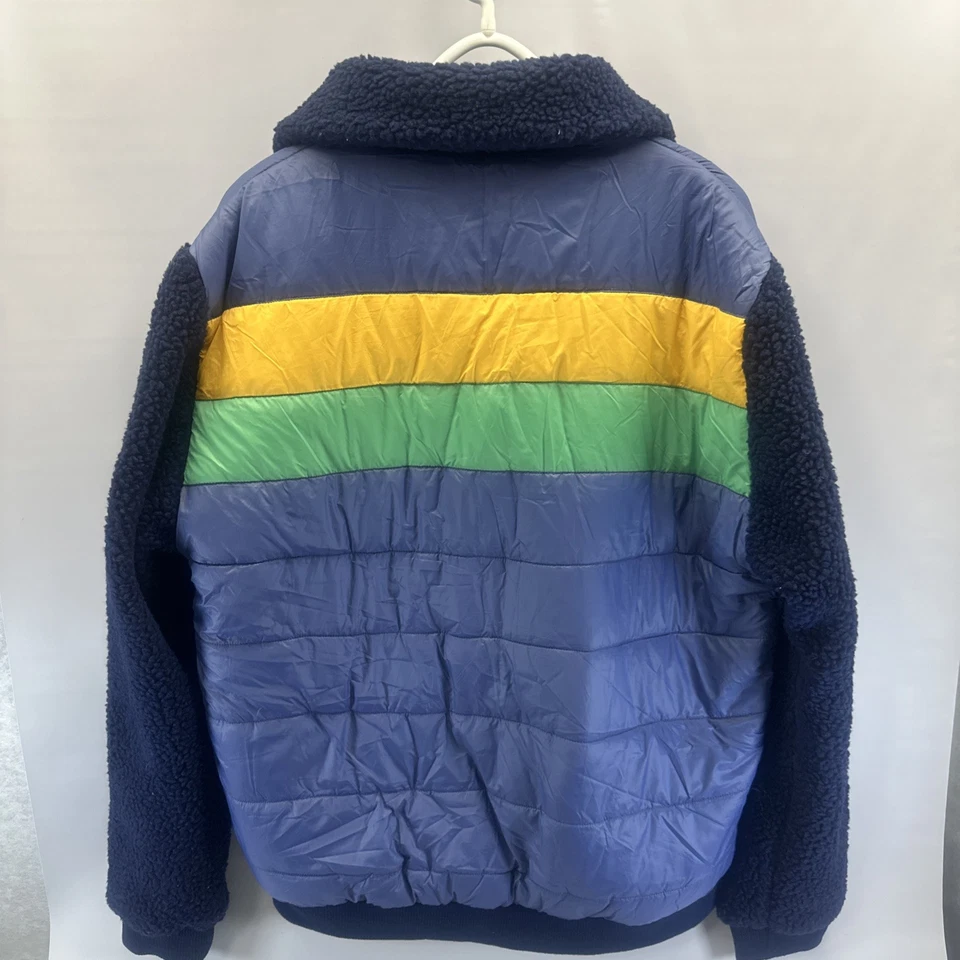 Chaqueta Hinchada Forrada Teddy Fresh Sherpa Talla XL Unisex Multicolor Cremallera Completa Foto 4 de 4