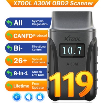 2026 XTOOL A30M Bluetooth OBD2 Bidirectional Full System Diagnosis Scanner Tool