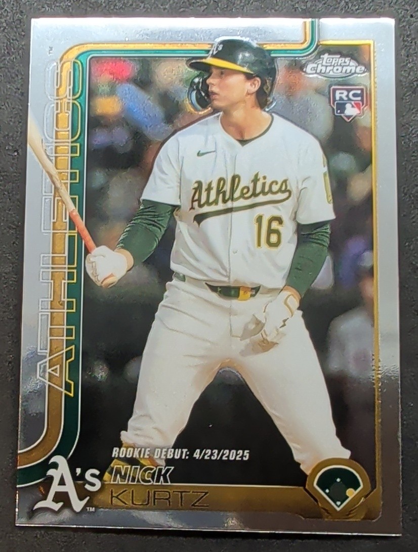 2025 Topps Chrome Update Nick Kurtz #USC180 RC Athletics