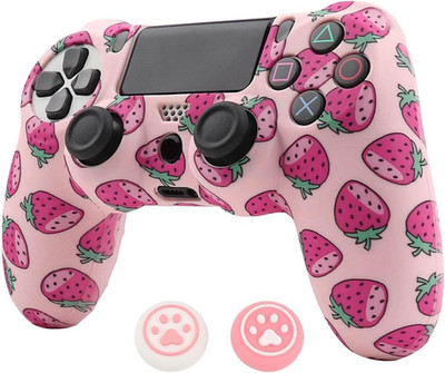 Pink Controller Skins for Ps4,Fruit Silicone Controller Cover Skin