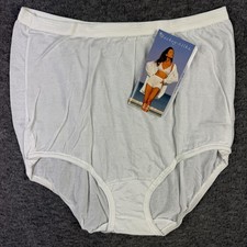 Vintage Jockey Silks Brief Panties Womens Size 7 White High Rise USA Nylon