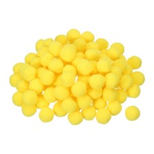 Pom Felt Balls Felting Fabric 2cm 20mm Bright Yellow for Crafts DIY Pack of 100
