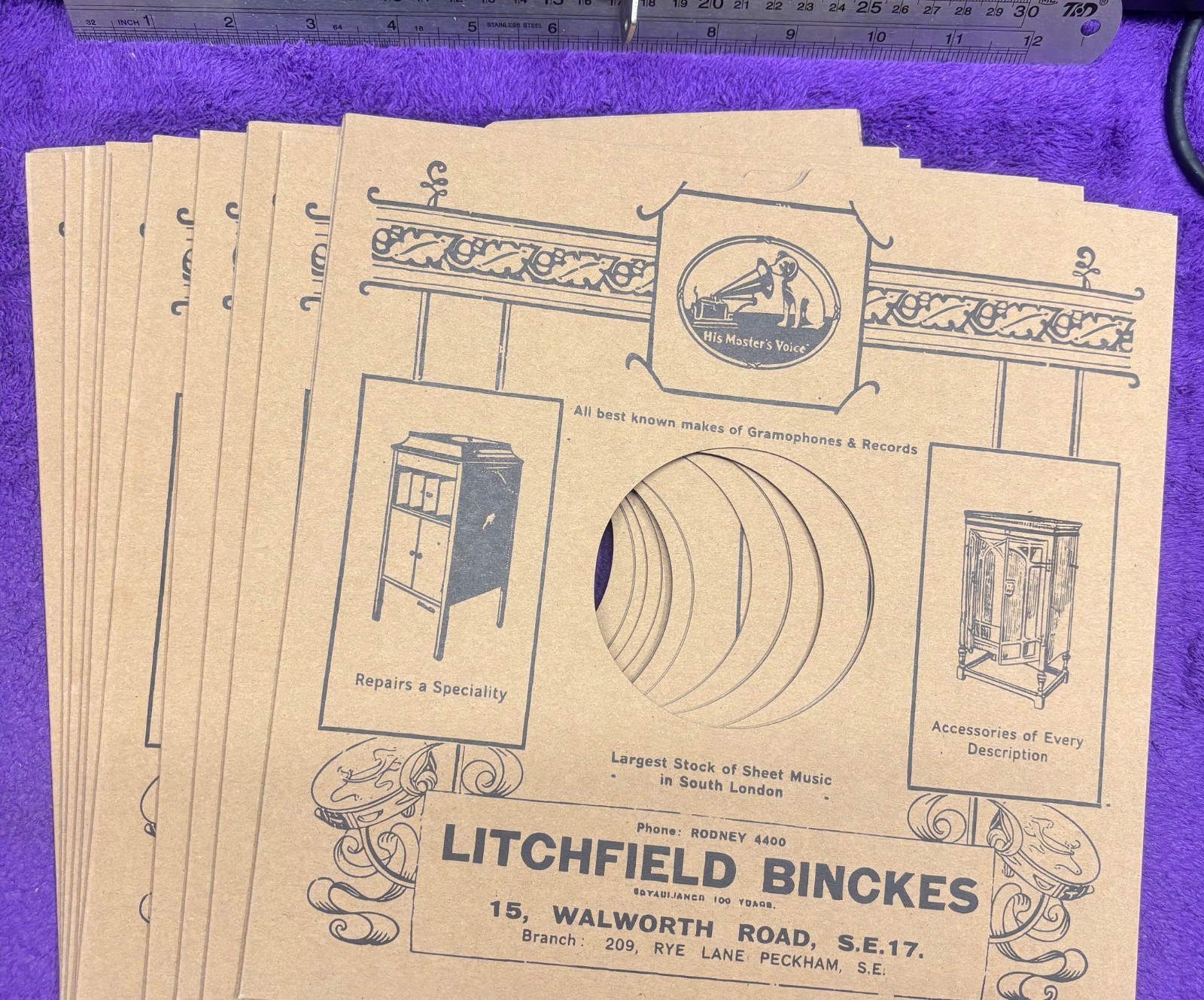 Up to 500 Top Quality brown Card 10″ Vinyl / Shellac 78RPM Record Sleeves foto 4
