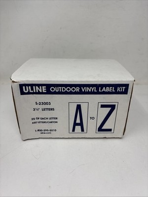 U-LINE Outdoor vinyl label kit  3 1/2 inch letters S-23003   25 Of Each Letter
