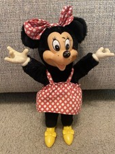 RARE VINTAGE 1980S WALT DISNEY MINNIE MOUSE 8" PLUSH DOLL TOY FIGURE APPLAUSE