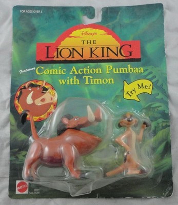 Disney's The Lion King Comic Action Pumbaa with Timon Collectible Figures set