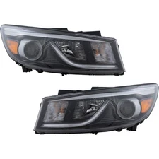 Headlight Set For 2015-2018 Kia Sedona EX L LX Models Left and Right With Bulb