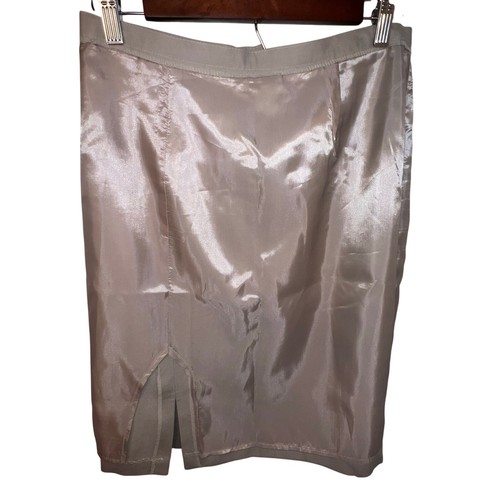 Michele NY Vintage Womens Size 10 Woolblend Minimalist Lined Pencil Midi Skirt - Picture 5 of 7