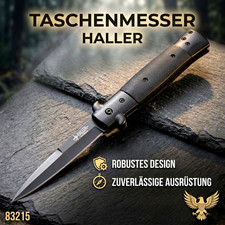 Taschenmesser HALLER® 83215 | Stiletto-Design | Zweihand | Micartagriff | 420St