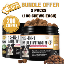 Dog Multi Vitamins Chew, Probiotics For Dogs For Immune System, Gut, Dog Joint