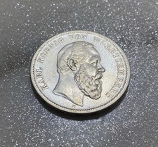 Karl König von Württemberg 5 Mark Silber 1876 F J. 173 ( Vz-St)