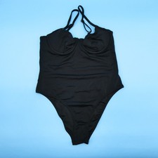 Victorias Secret Medium Black Smooth Underwired One Piece Unpadded Swimsuit New