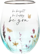 Pavilion - Be You 20-ounce Stemless Wine Glass, Iridescent Glassware For Gift