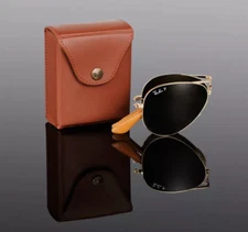 POLARIZED RAY-BAN Folding Aviator 22KT GOLD P3 Plus Sunglasses RB 3479KQ 001/M7