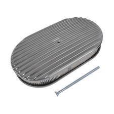 For Sbc Bbc 350 15 Oval Full Finned Aluminum Air Cleaner Paper Element Polished