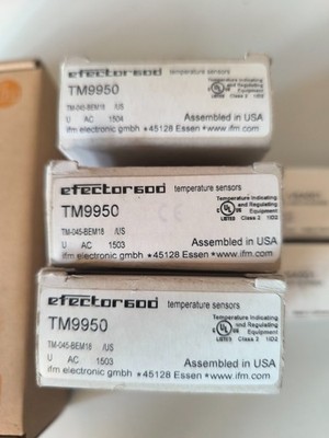 3 x ifm electronic TM9950 TM-045-BEM18 Temperatursensor