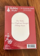Unopen Box of 14 Christmas Cards with Envelopes Happy Holiday Style Free Shippin