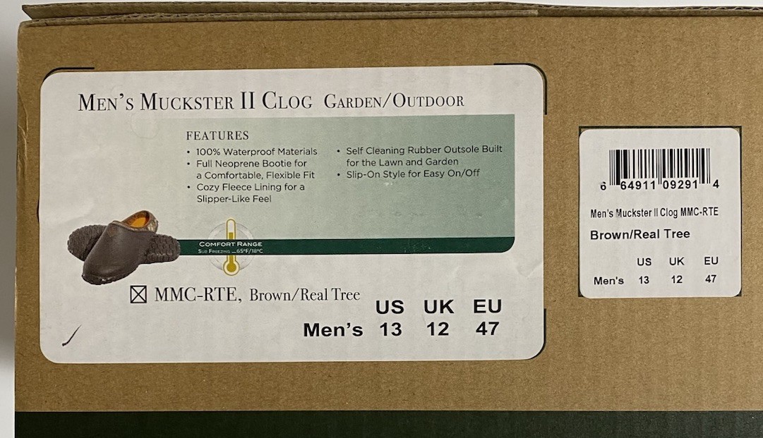 MUCK Muckster II Clog Size 13 - Brown & Realtree Camo Hunting 3D Shoots New!