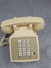 Vintage Western Electric Ivory Corded Desk Phone Telephone Touch Tone Volume