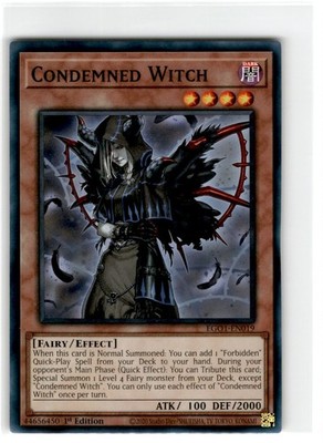 Yu-Gi-Oh! Condemned Witch 1st Edition EGO1-EN019 Lightly Played Common