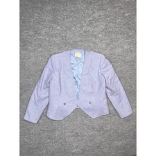 Pendleton Women's Virgin Wool Jacket Light Blue USA Made Size 14