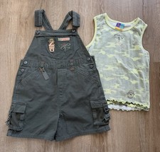 VTG Winnie Pooh overalls green denim Outdoor Wilderness embroidered Pooh 10-12