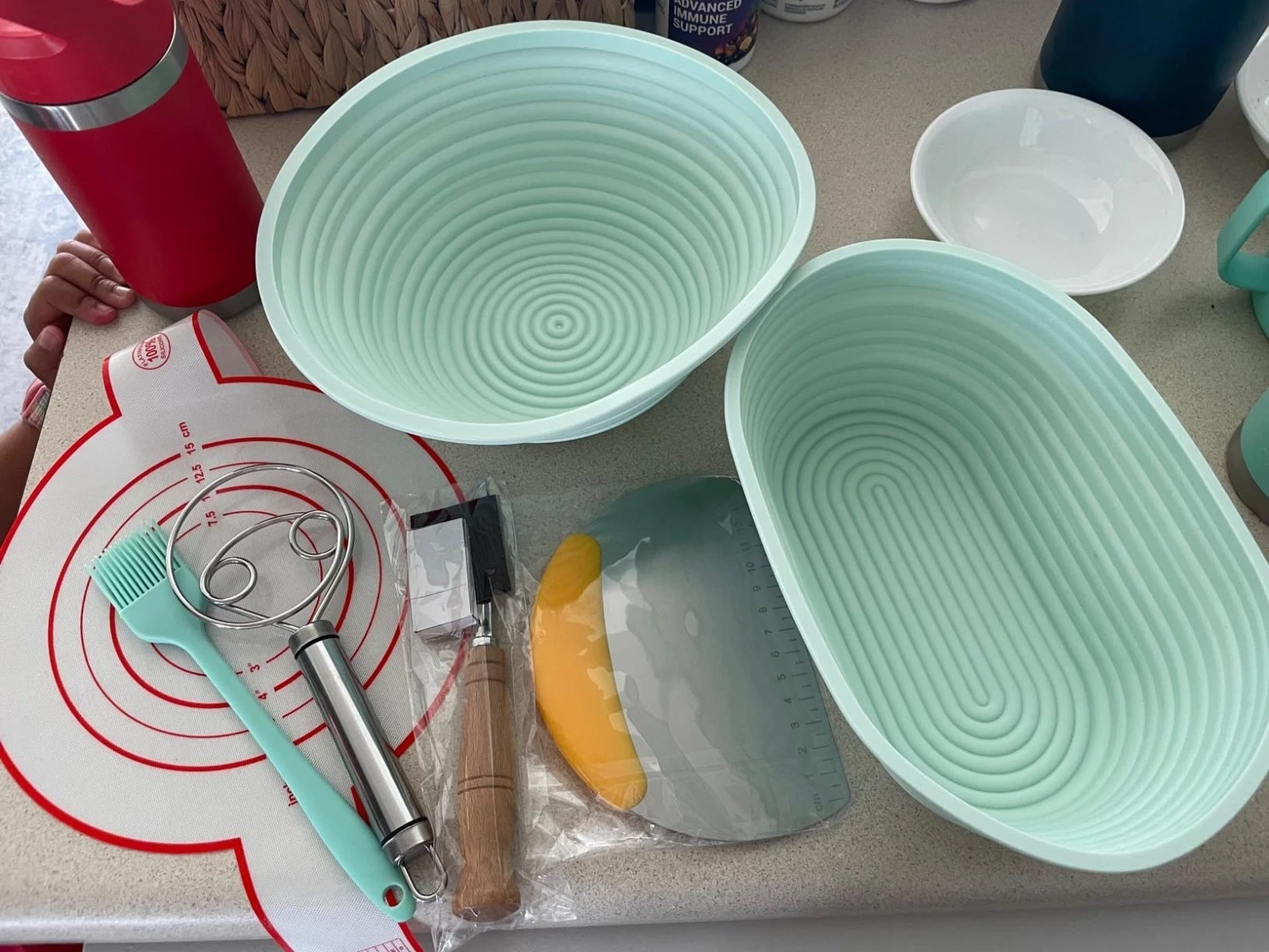 Silicone Banneton Bread Proofing Basket Oval Sourdough Starter Kit Making Tool
Opens in a new window
