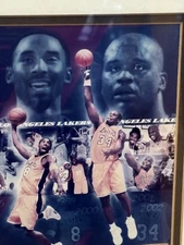 Photo File Los Angeles Lakers Legends Photo Framed 8x10 Kobe Shaq Magic Kareem 