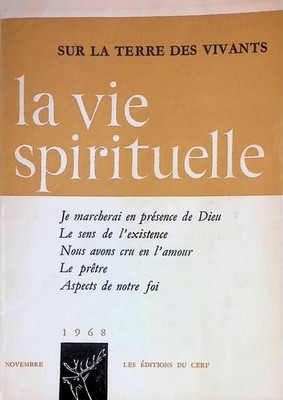 Nous avons cru en l'amour -in: La vie spirituelle: 554, Novembre 1968 Behler, G.