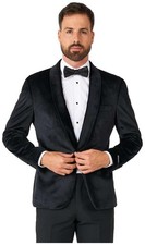 OppoSuits Deluxe Men's Blazers Dinner Jacket - Jet Set Black - Opposuits