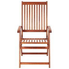 Set of 4 Folding Patio Chairs Made from Solid Acacia Wood for Outdoor Dining vid
