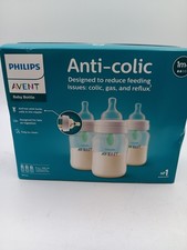 Philips Avent Anti-Colic Baby Bottles 9oz 260ml 1 Month Air Free Vent Pack of 3