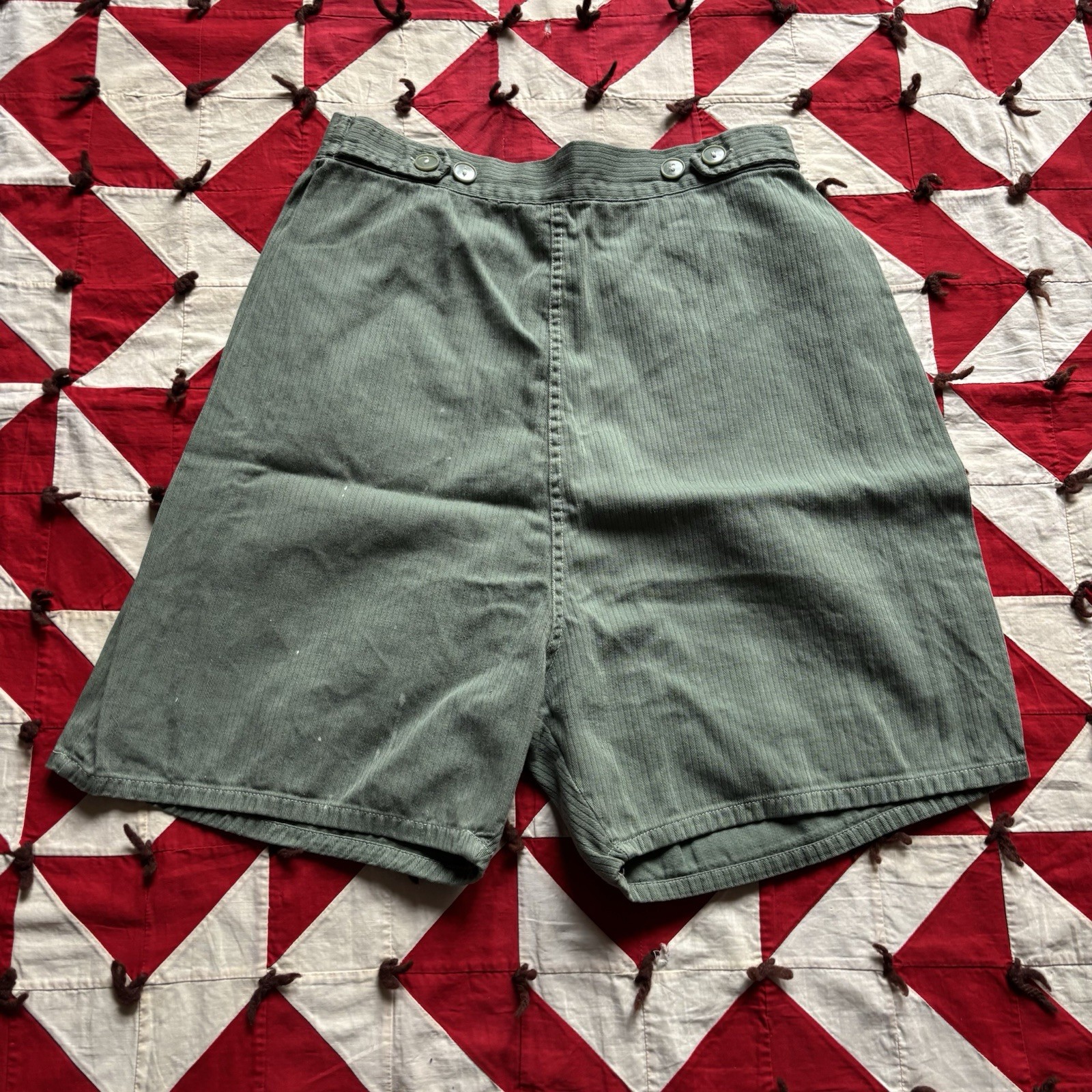 Vintage 1950s 60s Green Shorts Women’s Athletic As Is Rockabilly