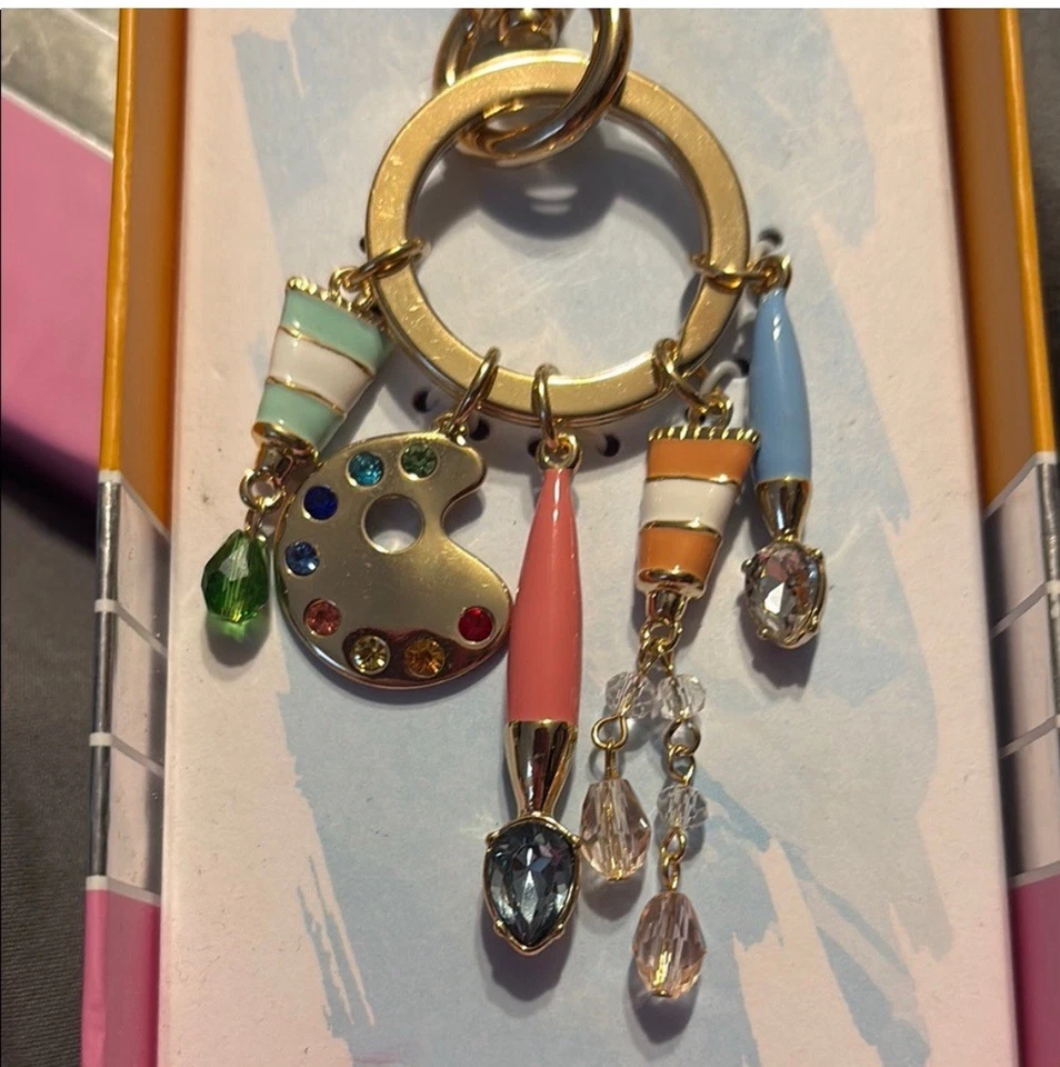 True To Form Artist Themed Bag Charm Art Teacher Handbag Charm Paint Brush - Изображение 3 из 4