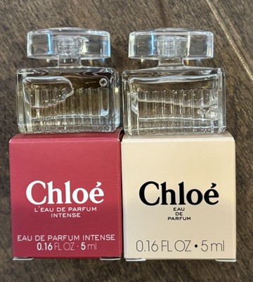 2pc Set CHLOE EAU DE PARFUM & L'Eau Intense MINI  Splash 0.16oz/5ml Each