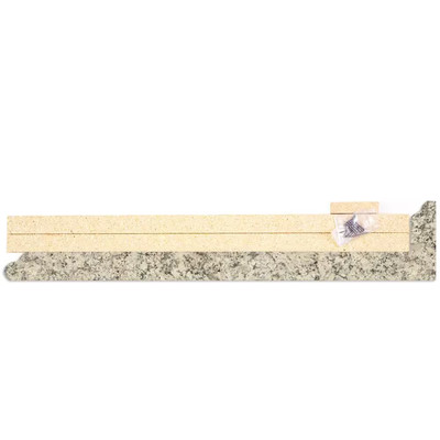 Laminate Endcap Kit For Countertop With Integrated Backsplash In Typhoon Ice