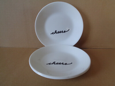 3 Corelle Cheers Appetizer or Dessert Plates 6-3/4'' Diameter New Made in USA