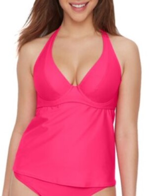 Sunsets HOT PINK Muse Underwire Tankini Swim Top, US 32E/30F/28G, UK  32E/30F/28G