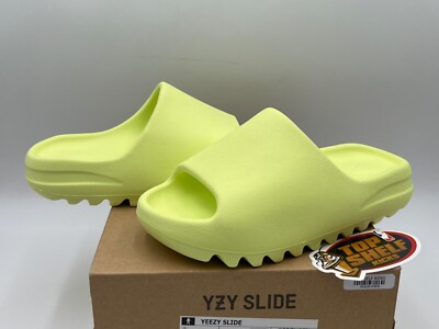 DS NEW ADIDAS YEEZY SLIDE SIZE 5 GREEN GLOW Authentic Kanye West