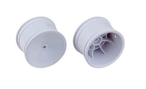 Roues Avant Team Associated 2,2" - Hex 12mm, Déport +1,5mm, Blanc, Pour 4WD 1/10 électrique