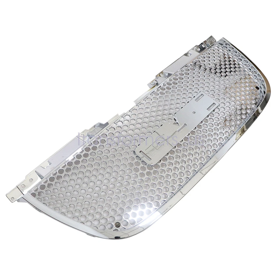 Parrilla de parachoques delantera de malla de orificio redondo cromada para GMC Yukon Denali 2007-2014 Foto 3 de 4