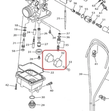 Carburetor Float Valve Needle Set For Yamaha Snowmobile VK540 2018-2021