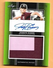 JOEY JOSEPH DIXON AUTO #7/25 2019 LEAF PERFECT GAME 2 COLOR PATCH AUTO ASTROS