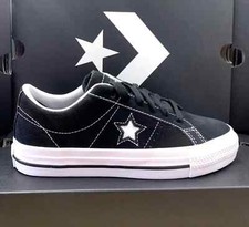 Converse Cons Men Shoes One Star Pro OX Suede Black/Black/White 171327C New Box